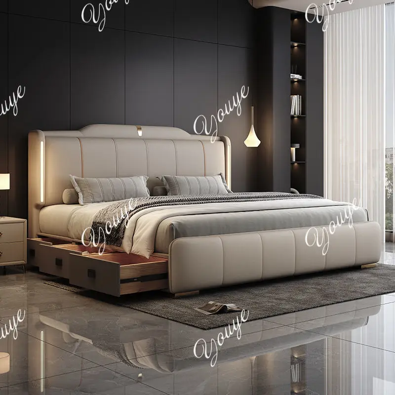 King Size Bed Frame With Storage Drawers - XM 180x200 Cm Letto matrimoniale con