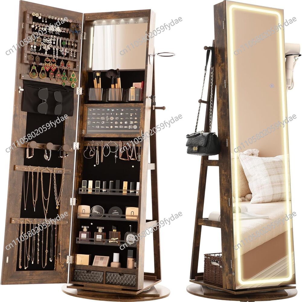 Full Length Mirror Jewelry Armoire - Armadio Portagioielli con Specchio Girevole a