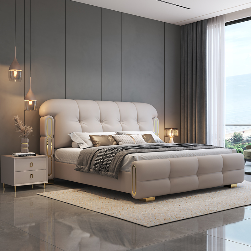 King Size Bed Frame With Storage Drawers - Letto Matrimoniale Moderno di Lusso in