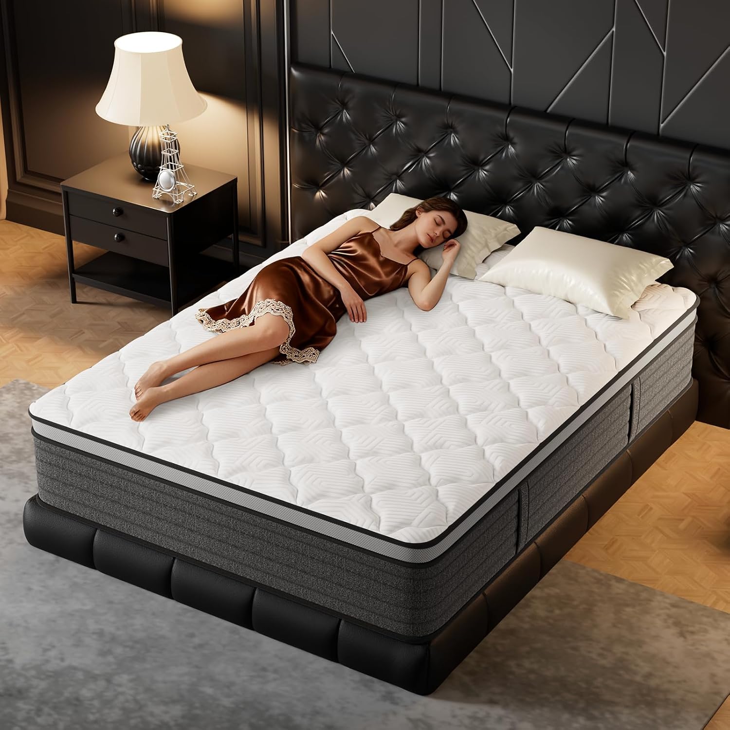 Memory Foam Mattress In A Box Queen - Materasso Queen 14 Pollici Ibrido -