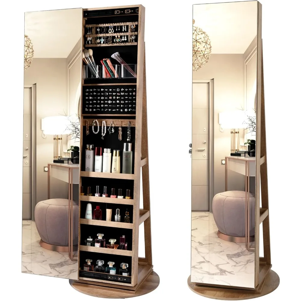 Full Length Mirror Jewelry Armoire - Organizzatore per armadio per gioielli grande