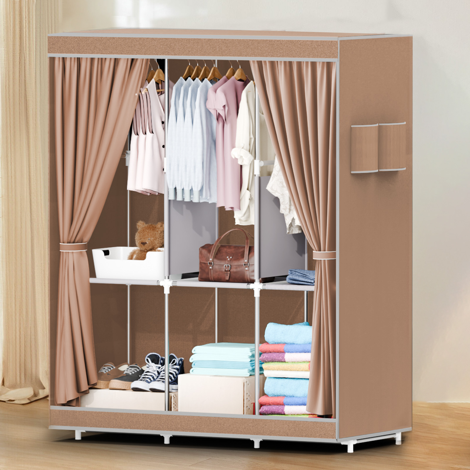 Wardrobe Closet Portable Fabric Cover - Armadio portatile da 51 pollici, tubo