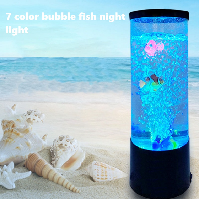 Floating Nightstand With Led Light - LED Fish Lamp luce notturna ambientale