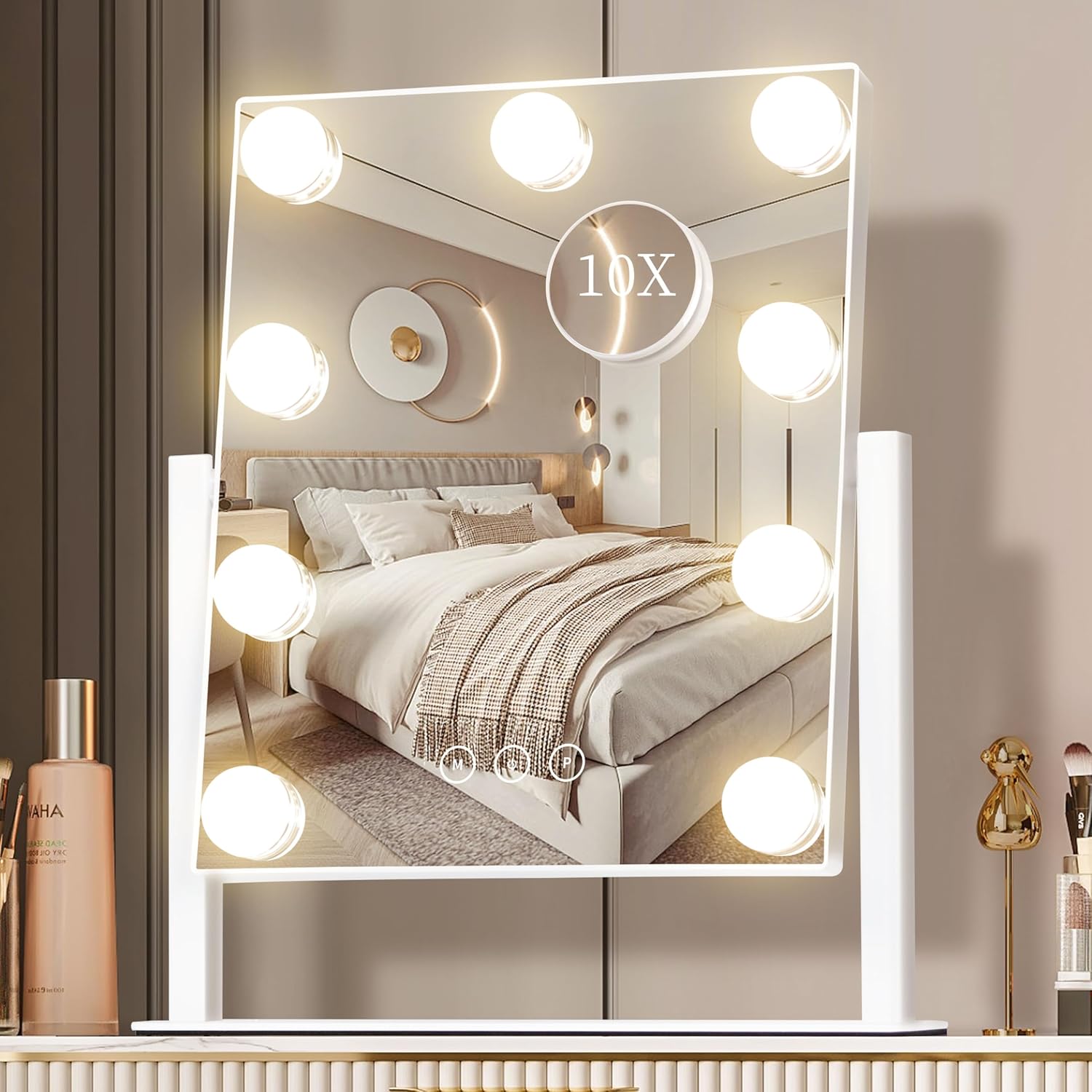Dressing Table Vanity With Lighted Mirror - Luci per Specchio da Trucco Stile