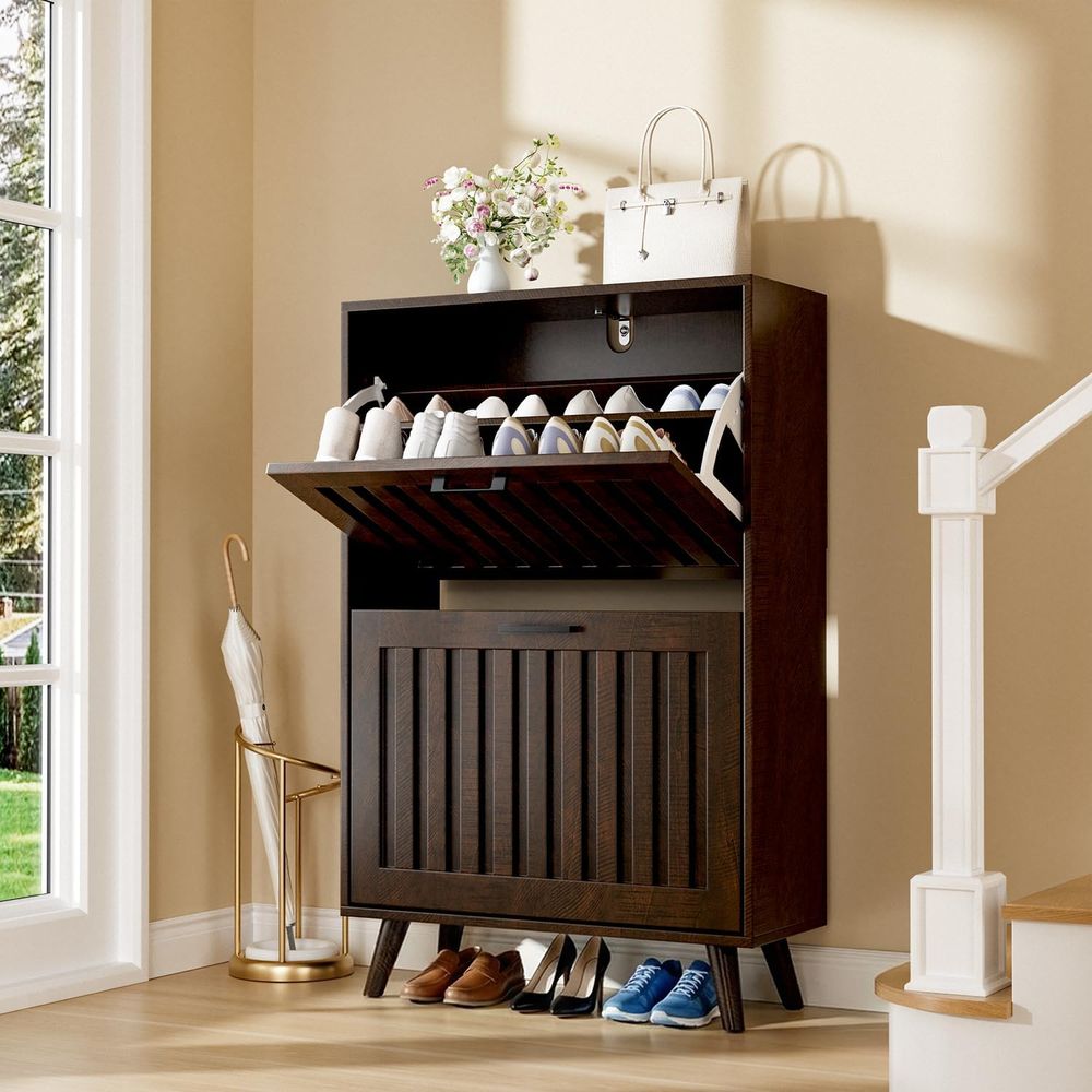 Shoe Rack Cabinet Narrow Entryway - Mobiletto Portascarpe o Mobiletto Sottile per