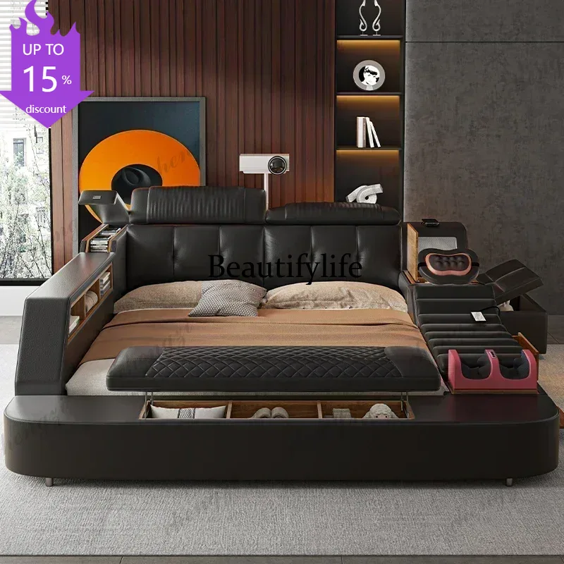 King Size Bed Frame With Storage Drawers - Letto matrimoniale king size A182 nero