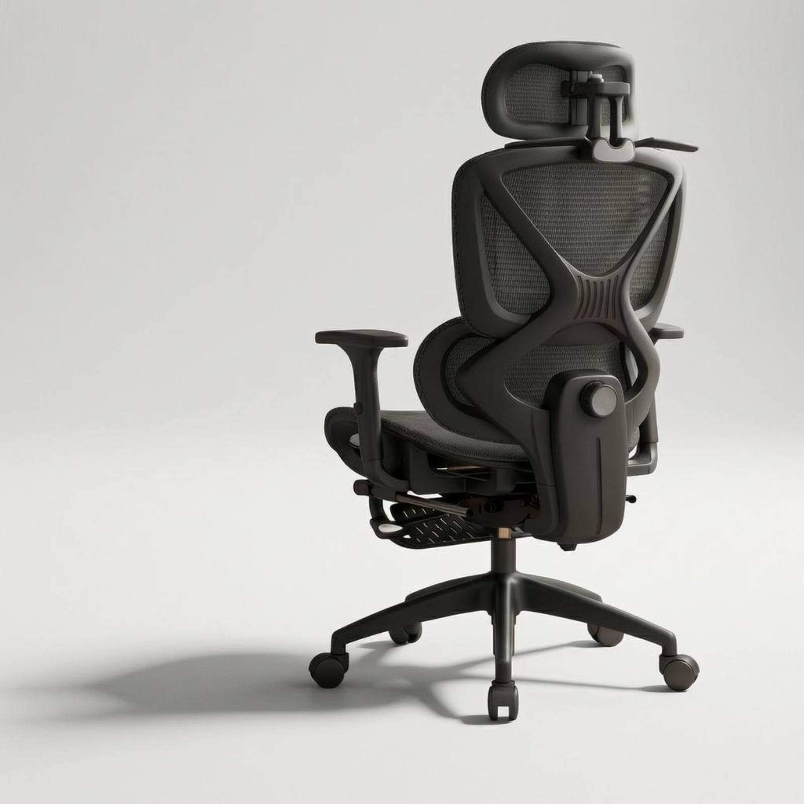 Office Furniture - Sedia Girevole con Schienale Alto, Braccioli