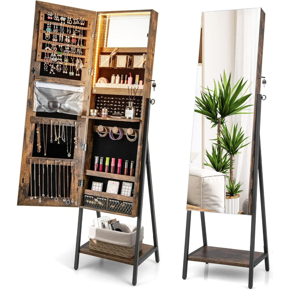 Full Length Mirror Jewelry Armoire - Armadio Portagioielli CHARMAID con Specchio a