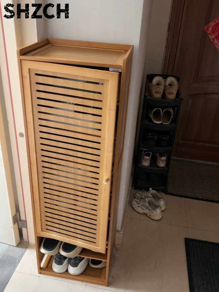 Shoe Rack Cabinet Narrow Entryway - Scarpiera stretta e compatta con anta,