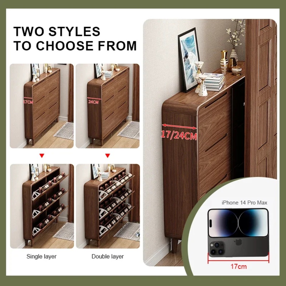 Scarpiera Sottile con Ante a R - Shoe Rack Cabinet Narrow Entryway recensione e prezzo
