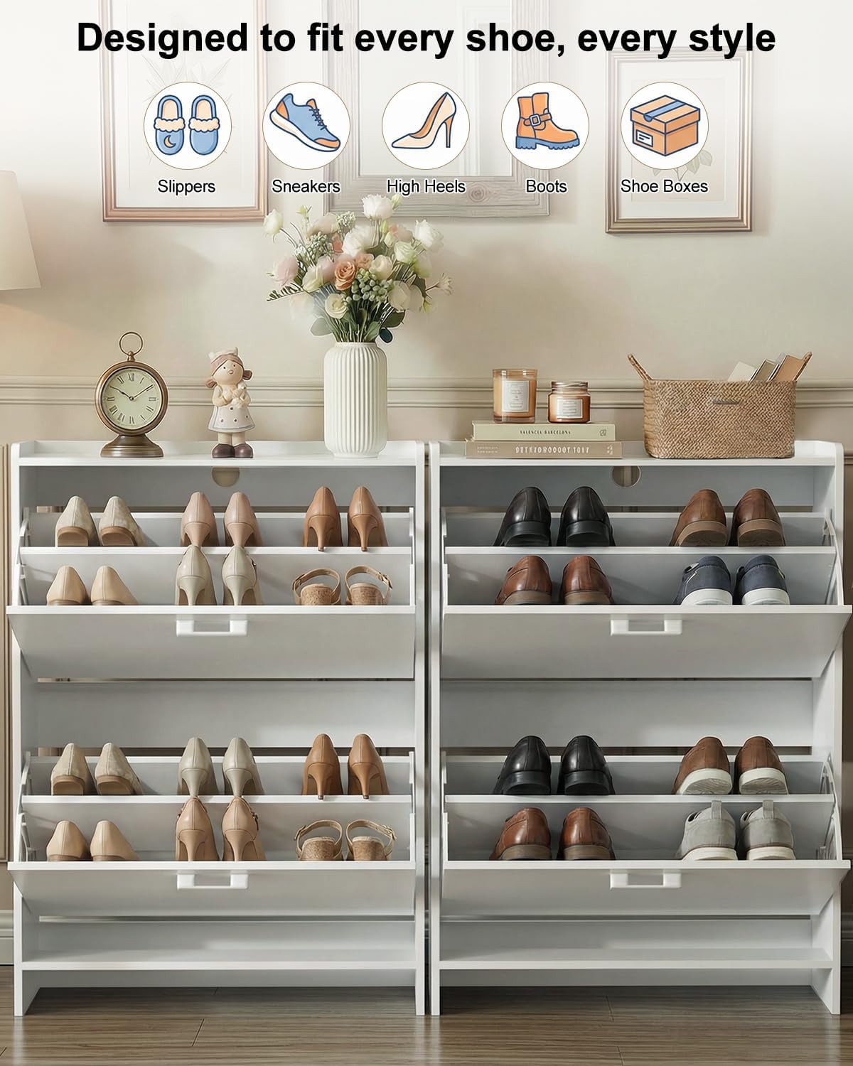 # Scarpiera stretta con 2 ante - Shoe Rack Cabinet Narrow Entryway recensione e prezzo