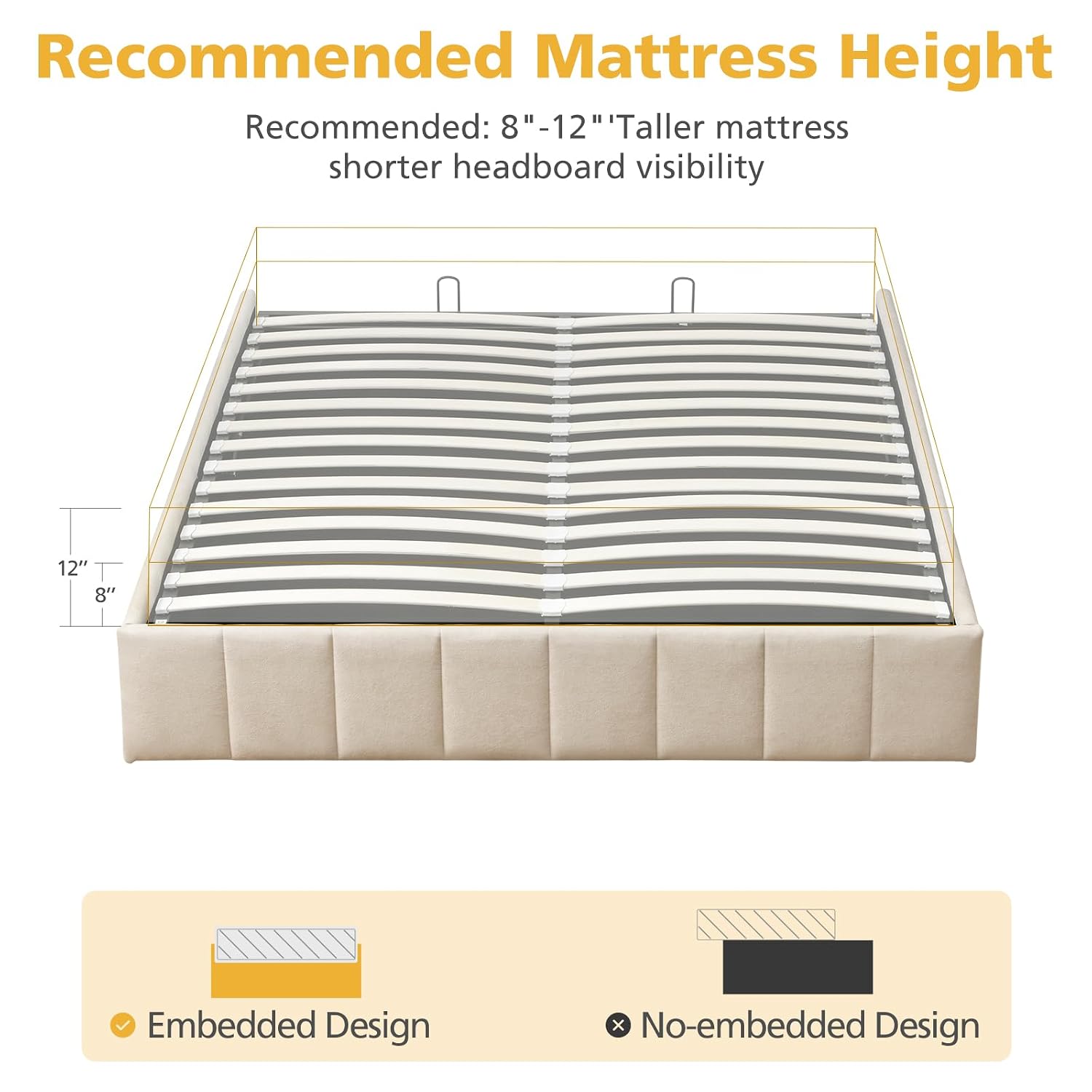 Letto contenitore matrimoniale - Gas Lift Storage Bed Hydraulic recensione e prezzo