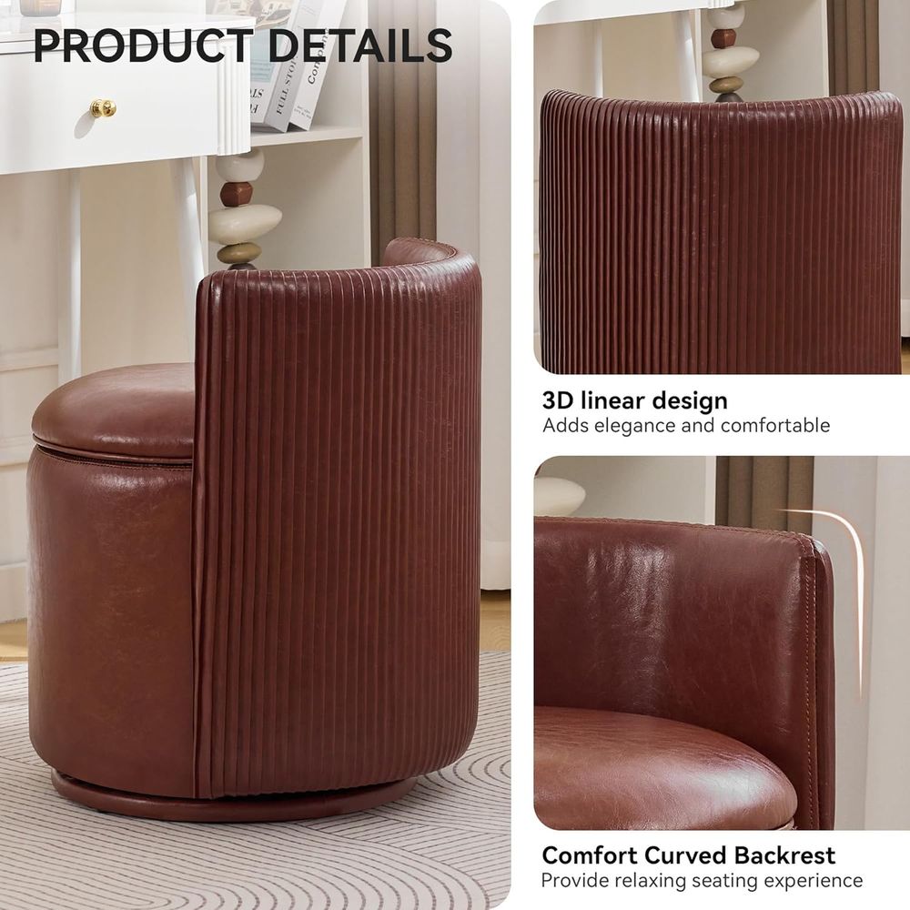 Sedia da toeletta in pelle mar - Bedroom Furniture recensione e prezzo