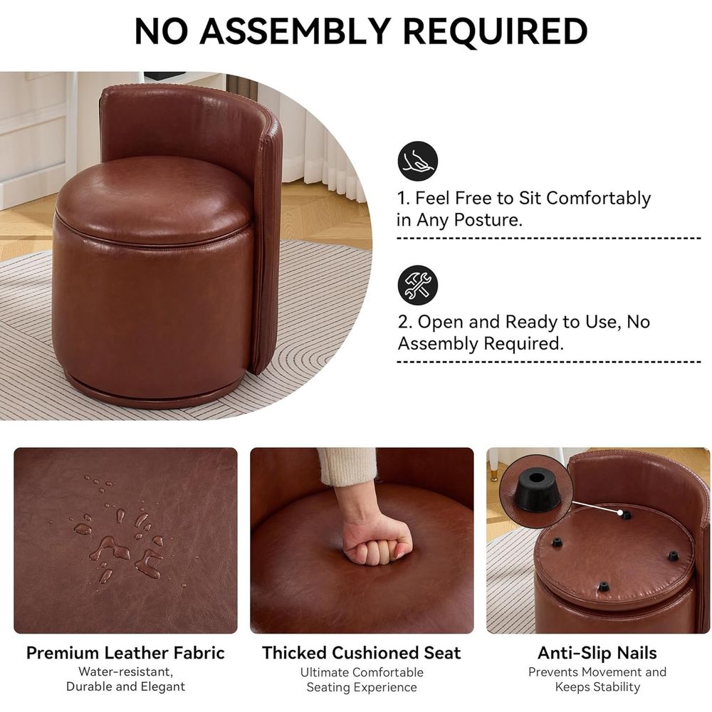 Sedia da toeletta in pelle mar - Bedroom Furniture recensione e prezzo