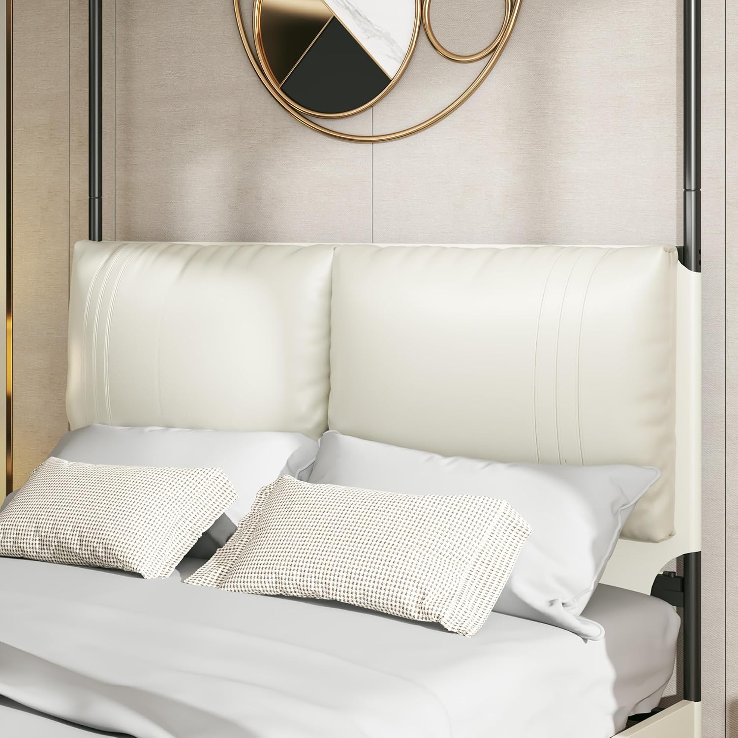 Letto a baldacchino Queen con  - Canopy Bed Frame Metal Queen recensione e prezzo