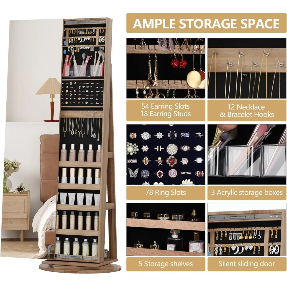 Organizzatore per armadio per  - Full Length Mirror Jewelry Armoire recensione e prezzo