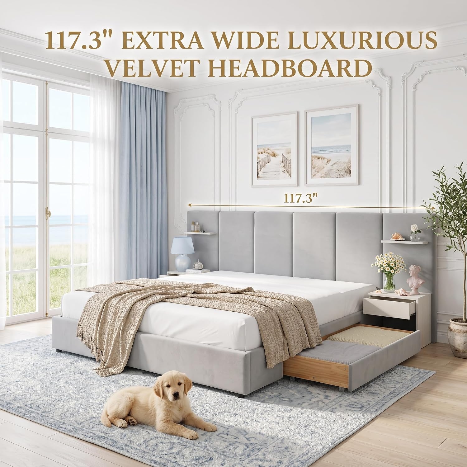 Letto matrimoniale con conteni - King Size Bed Frame With Storage Drawers recensione e prezzo