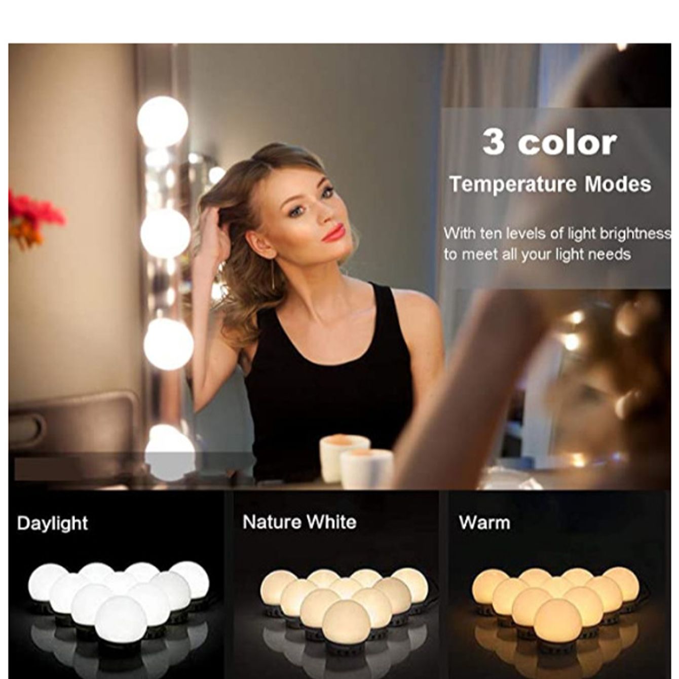 Lampadine per specchio per tru - Dressing Table Vanity With Lighted Mirror recensione e prezzo