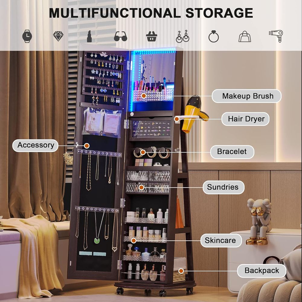 Armadio Portagioielli a Specch - Full Length Mirror Jewelry Armoire recensione e prezzo