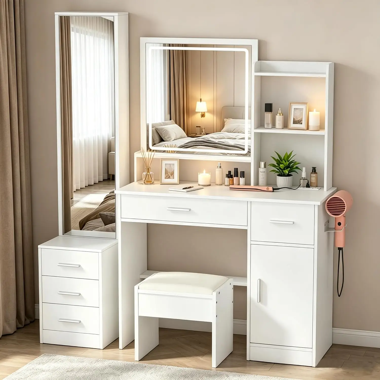 INTERGREAT Tavolo da Trucco co - Dressing Table Vanity With Lighted Mirror recensione e prezzo