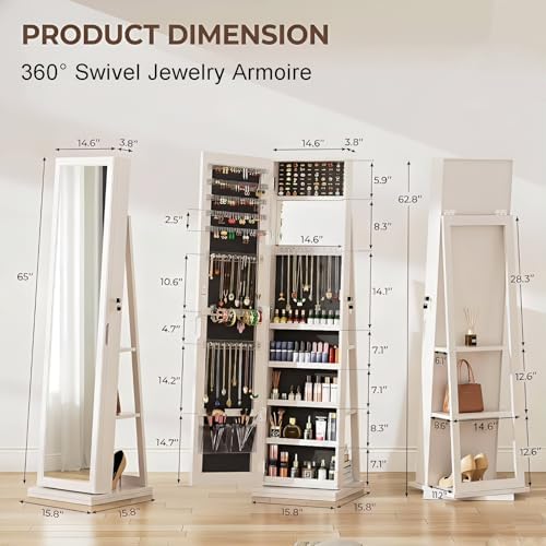 360 °   Armadio Portagioielli  - Full Length Mirror Jewelry Armoire recensione e prezzo