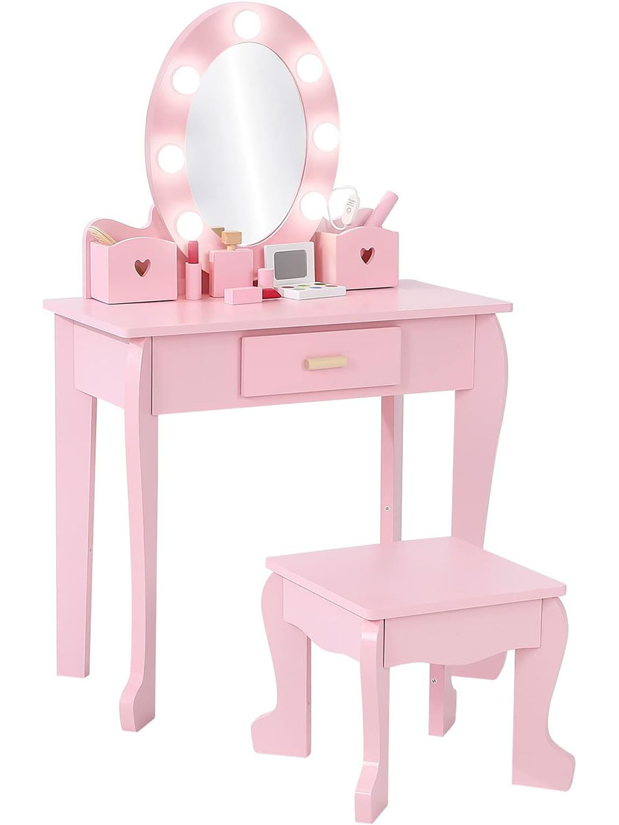 Set Tavolo da Trucco e Sgabell - Dressing Table Vanity With Lighted Mirror recensione e prezzo