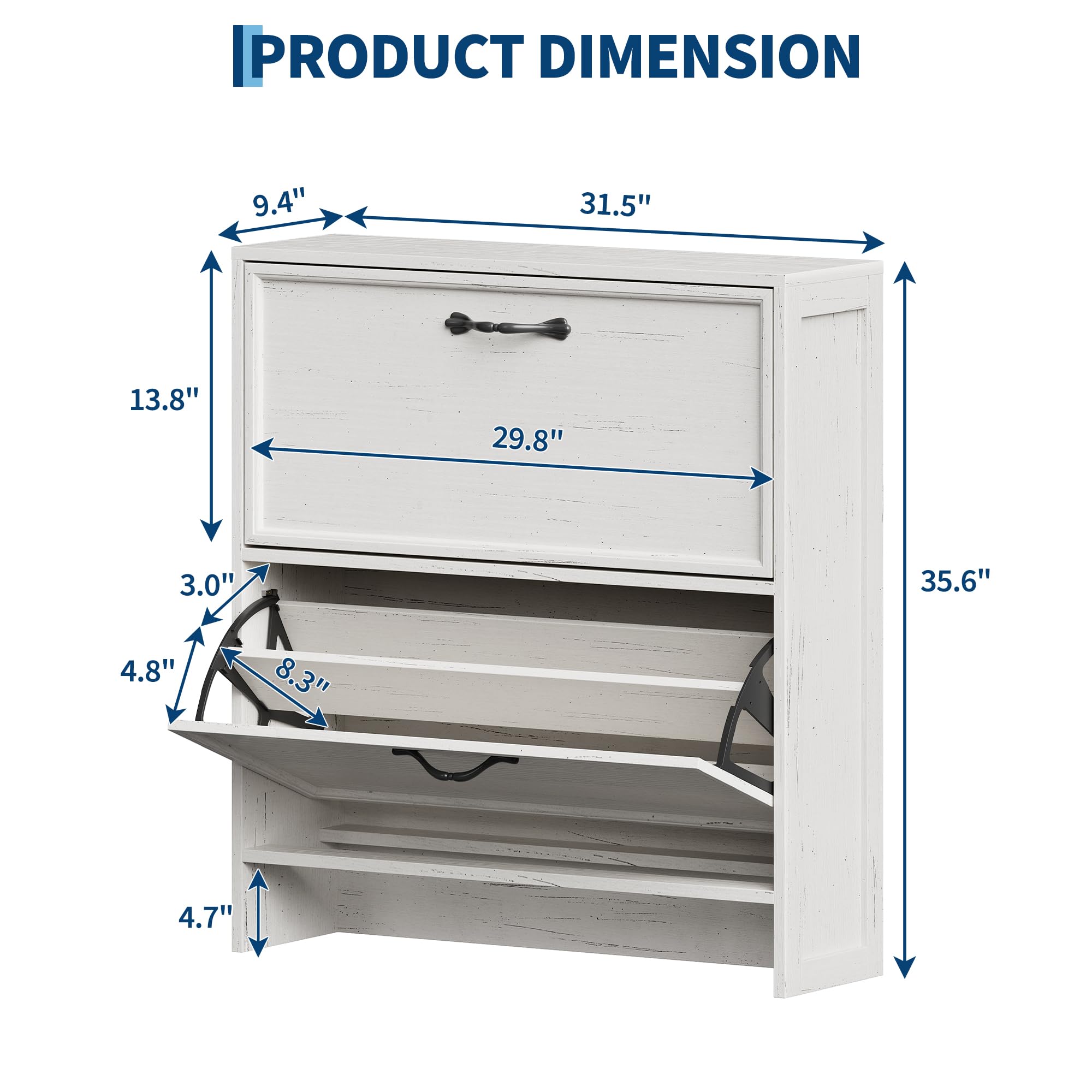 Scarpiera a 2 ante ribaltabili - Shoe Rack Cabinet Narrow Entryway recensione e prezzo