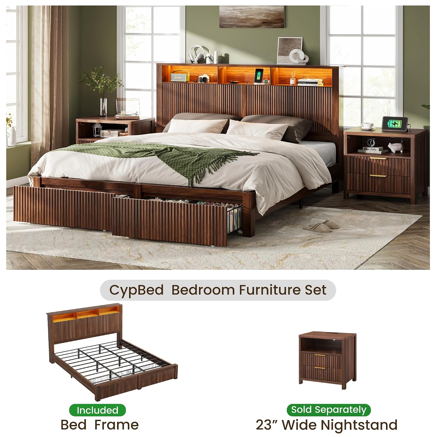 Struttura Letto Matrimoniale c - King Size Bed Frame With Storage Drawers recensione e prezzo