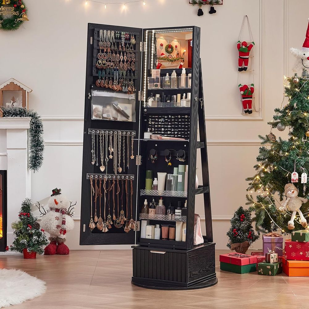 360 °   Armadio Portagioie Gir - Full Length Mirror Jewelry Armoire recensione e prezzo