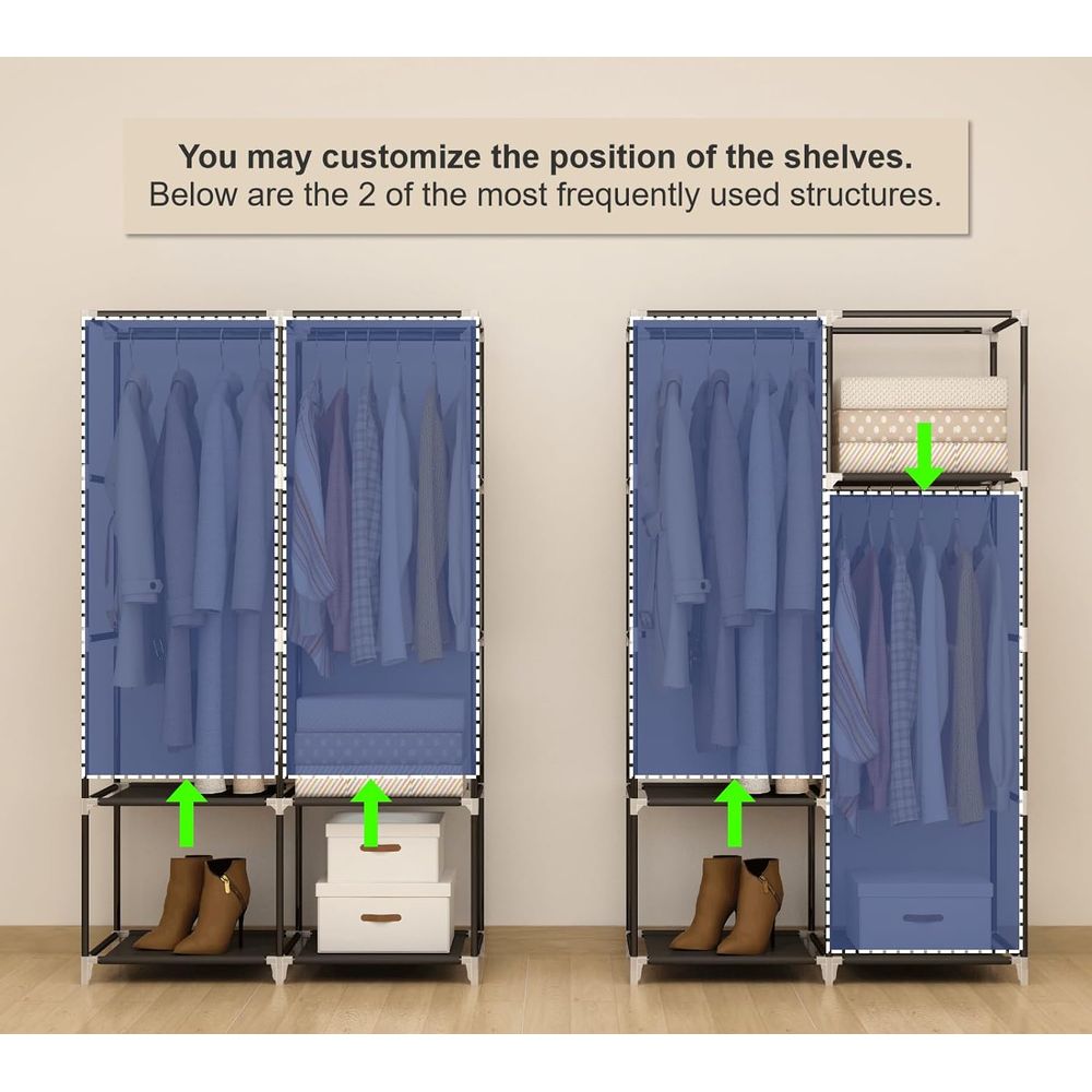 Armadio Portatile per Stanze P - Wardrobe Closet Portable Fabric Cover recensione e prezzo