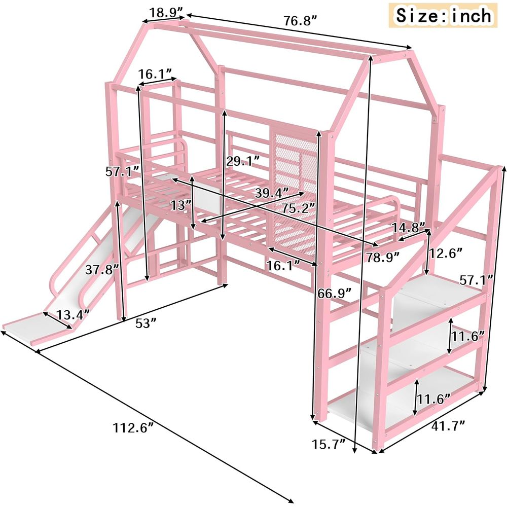 Letto a Castello in Metallo pe - Bunk Bed With Stairs And Slide recensione e prezzo