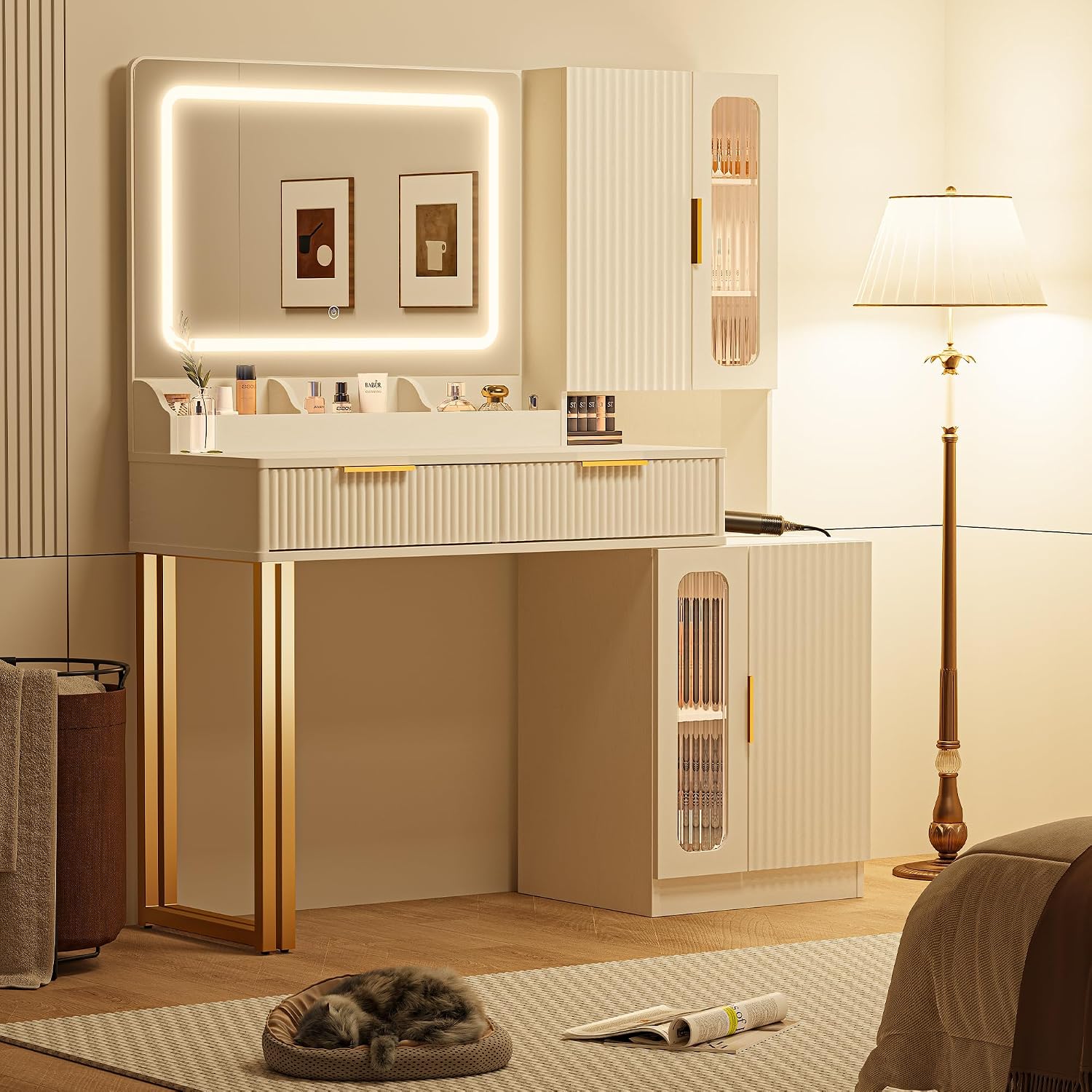 Specchio da Toeletta con Luci  - Dressing Table Vanity With Lighted Mirror recensione e prezzo