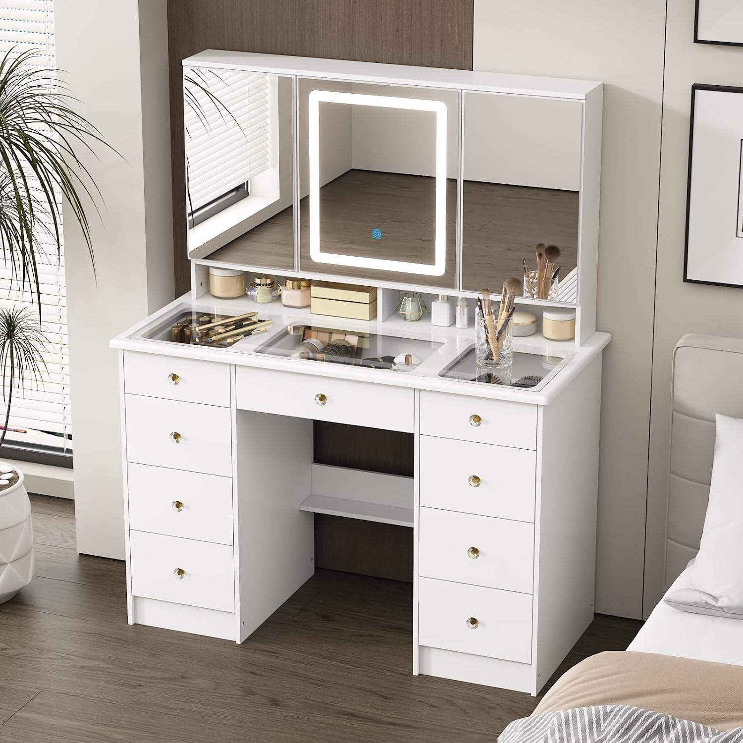 Toeletta con Specchio e Luci,  - Dressing Table Vanity With Lighted Mirror recensione e prezzo