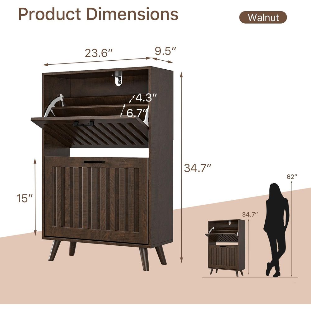 Mobiletto Portascarpe o Mobile - Shoe Rack Cabinet Narrow Entryway recensione e prezzo
