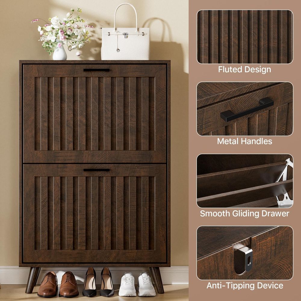 Mobiletto Portascarpe o Mobile - Shoe Rack Cabinet Narrow Entryway recensione e prezzo