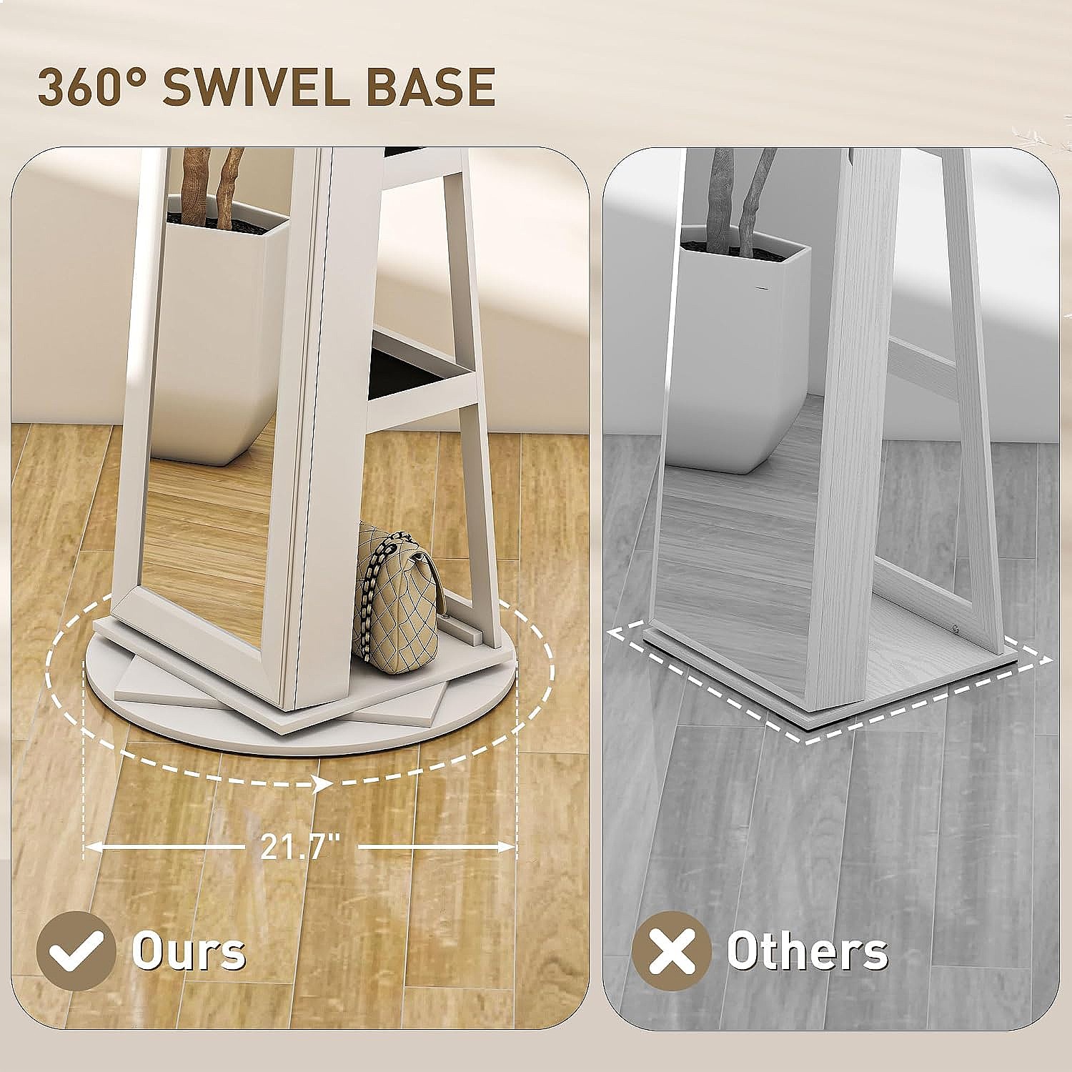 HOMCOM 360 °   Armadio Portagi - Full Length Mirror Jewelry Armoire recensione e prezzo