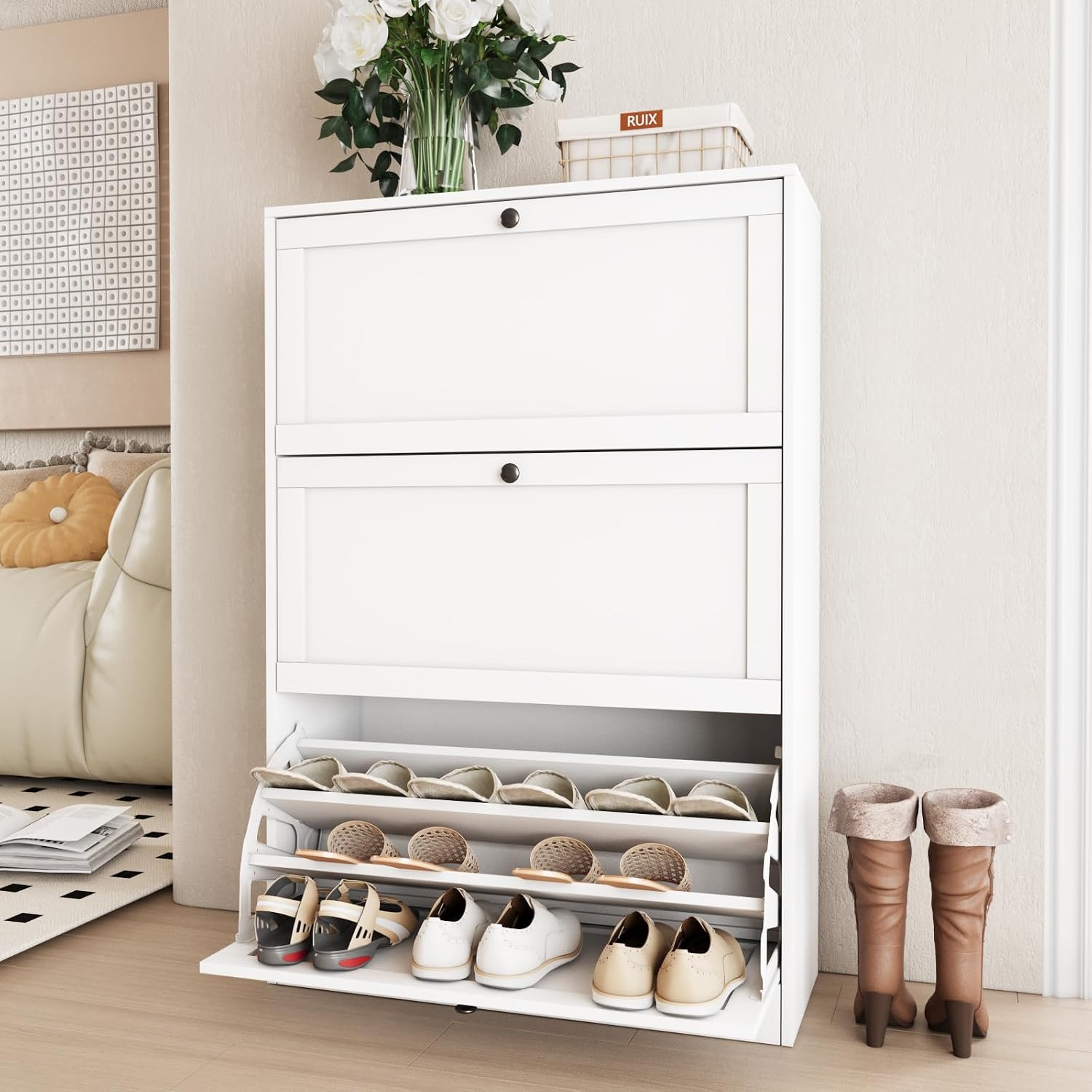 Mobiletto Portascarpe, Organiz - Shoe Rack Cabinet Narrow Entryway recensione e prezzo