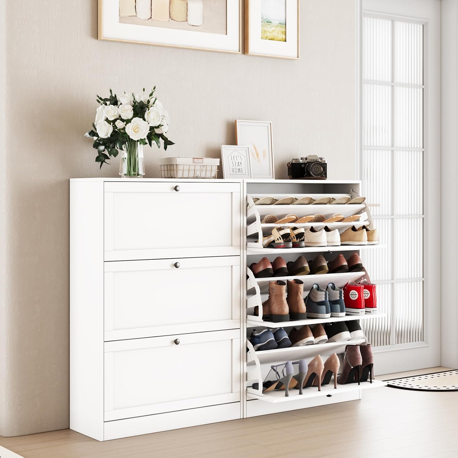 Mobiletto Portascarpe, Organiz - Shoe Rack Cabinet Narrow Entryway recensione e prezzo