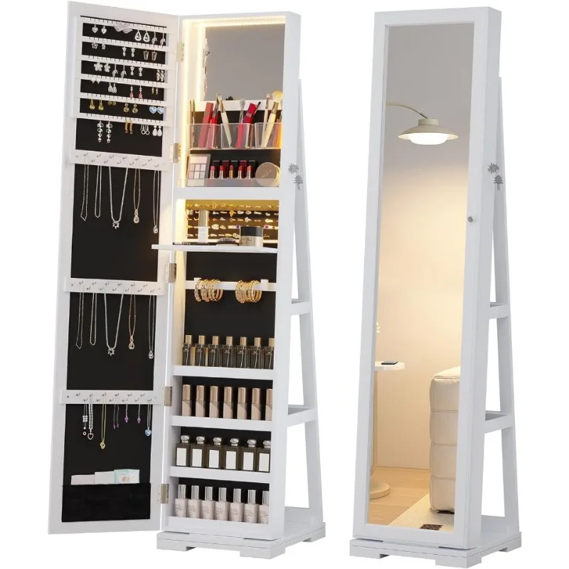 Armadio Portagioie LED con Spe - Full Length Mirror Jewelry Armoire recensione e prezzo