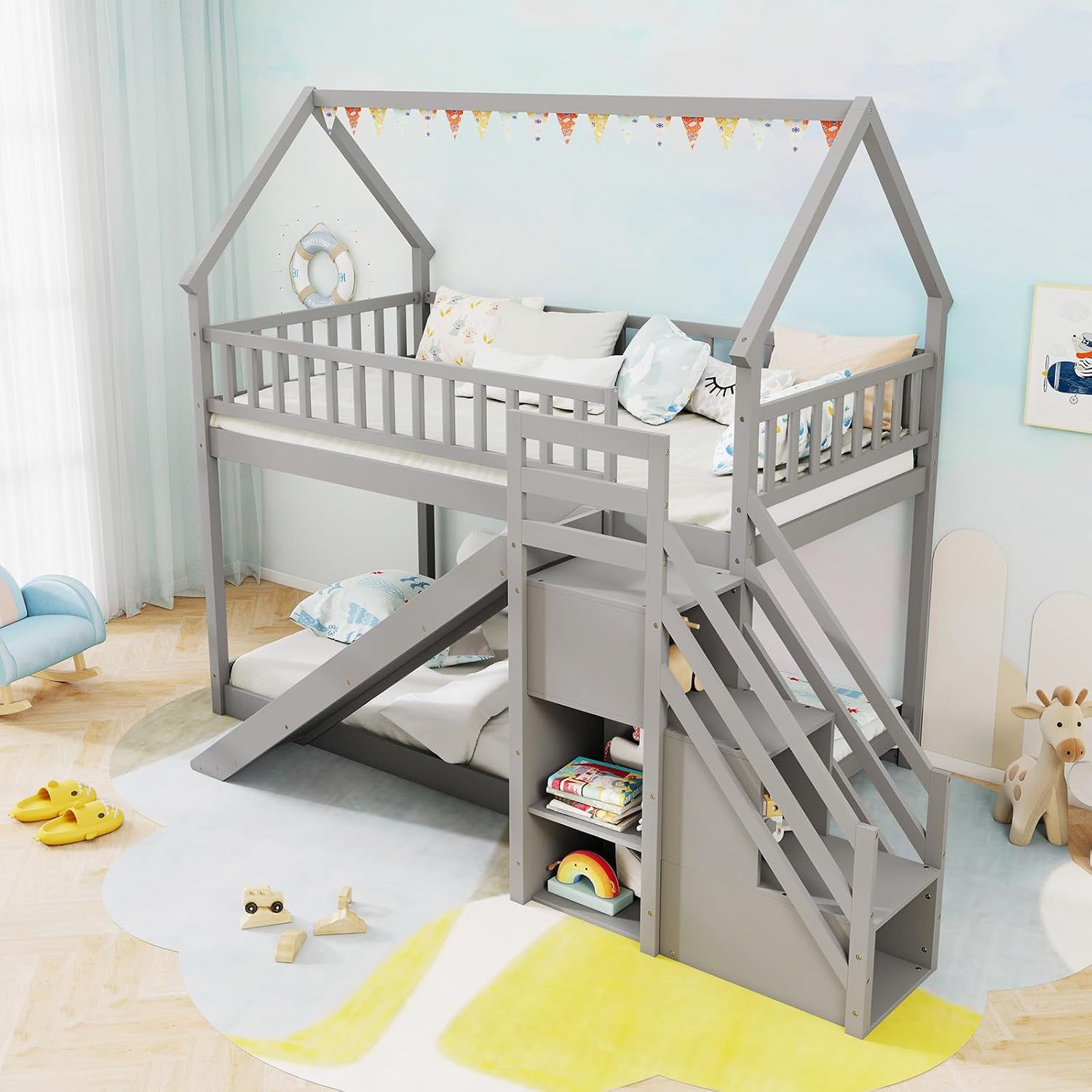 Letto a Castello Gemello con S - Bunk Bed With Stairs And Slide recensione e prezzo