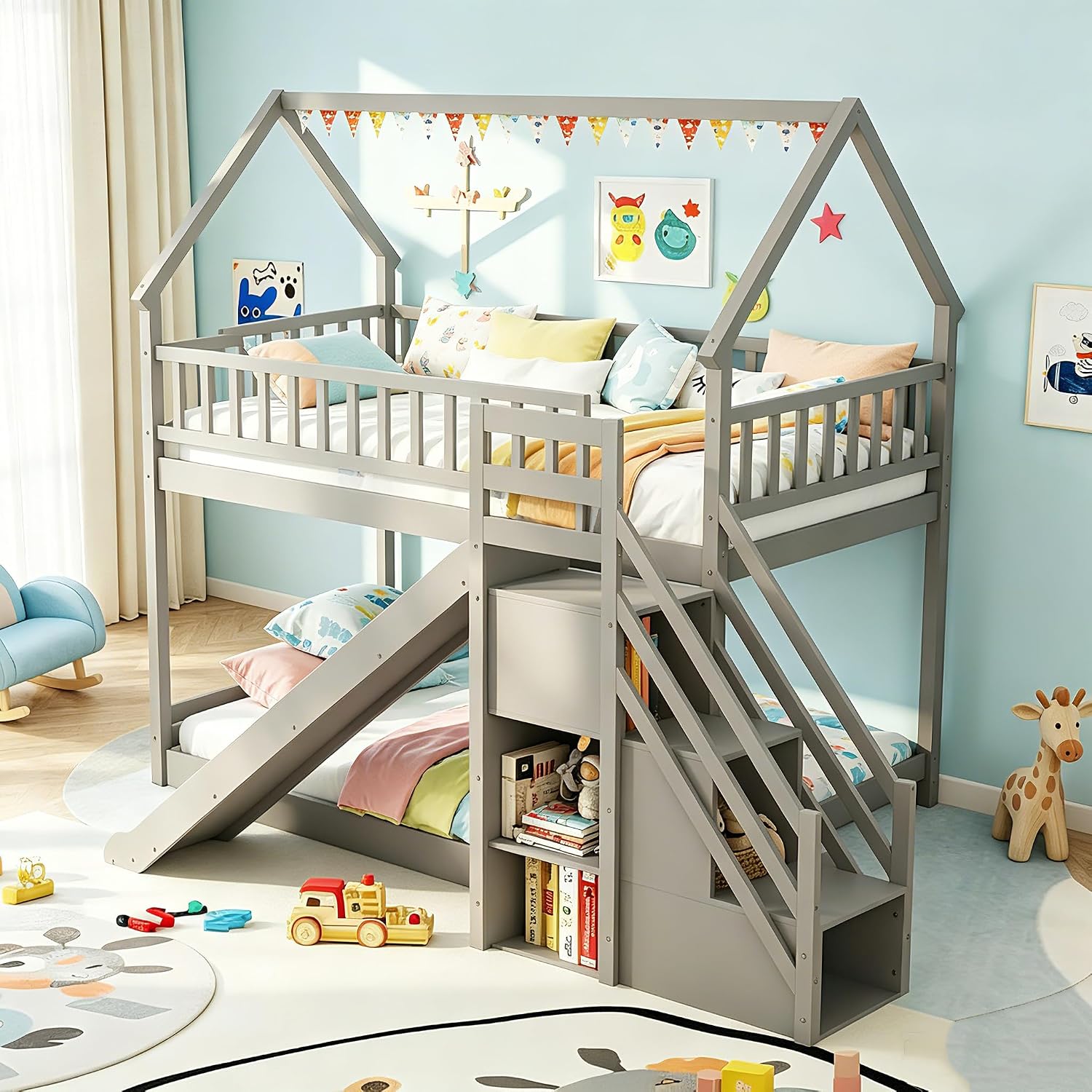 Letto a Castello Gemello con S - Bunk Bed With Stairs And Slide recensione e prezzo