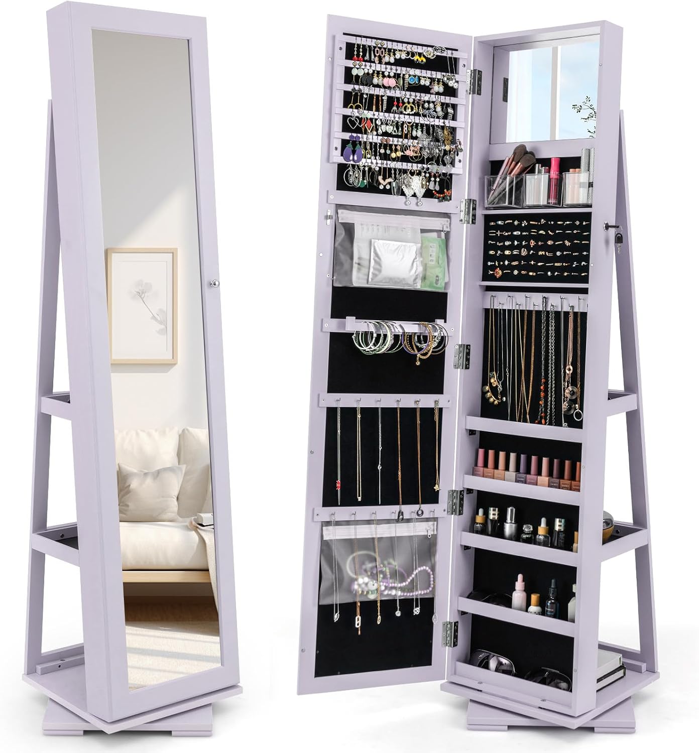 Armadio Portagioie Girevole a  - Full Length Mirror Jewelry Armoire recensione e prezzo