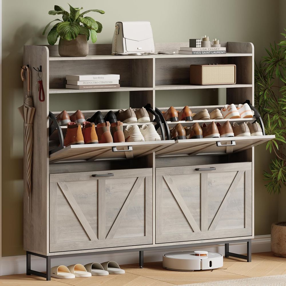 Armadio Portascarpe con 4 Ripi - Shoe Rack Cabinet Narrow Entryway recensione e prezzo