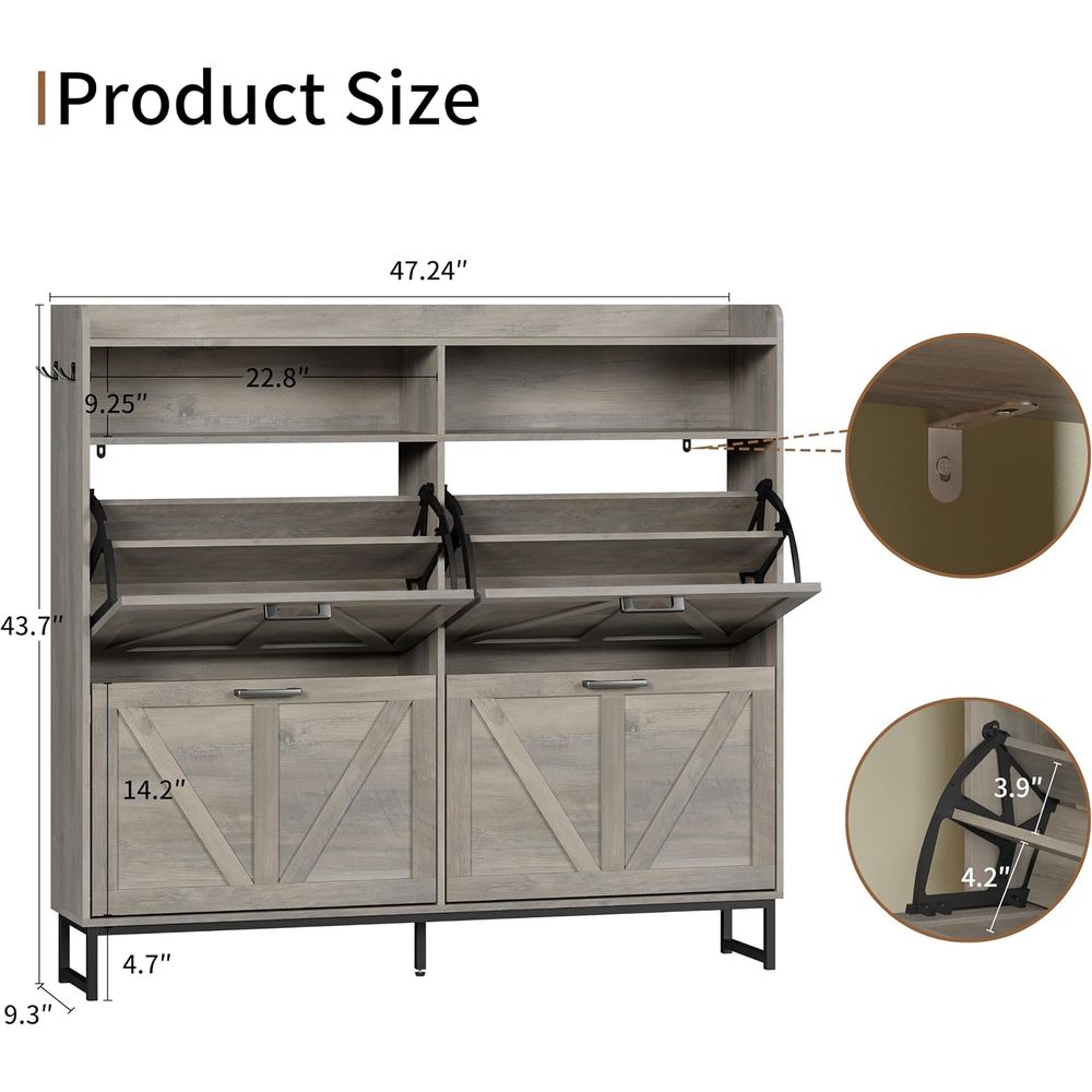 Armadio Portascarpe con 4 Ripi - Shoe Rack Cabinet Narrow Entryway recensione e prezzo