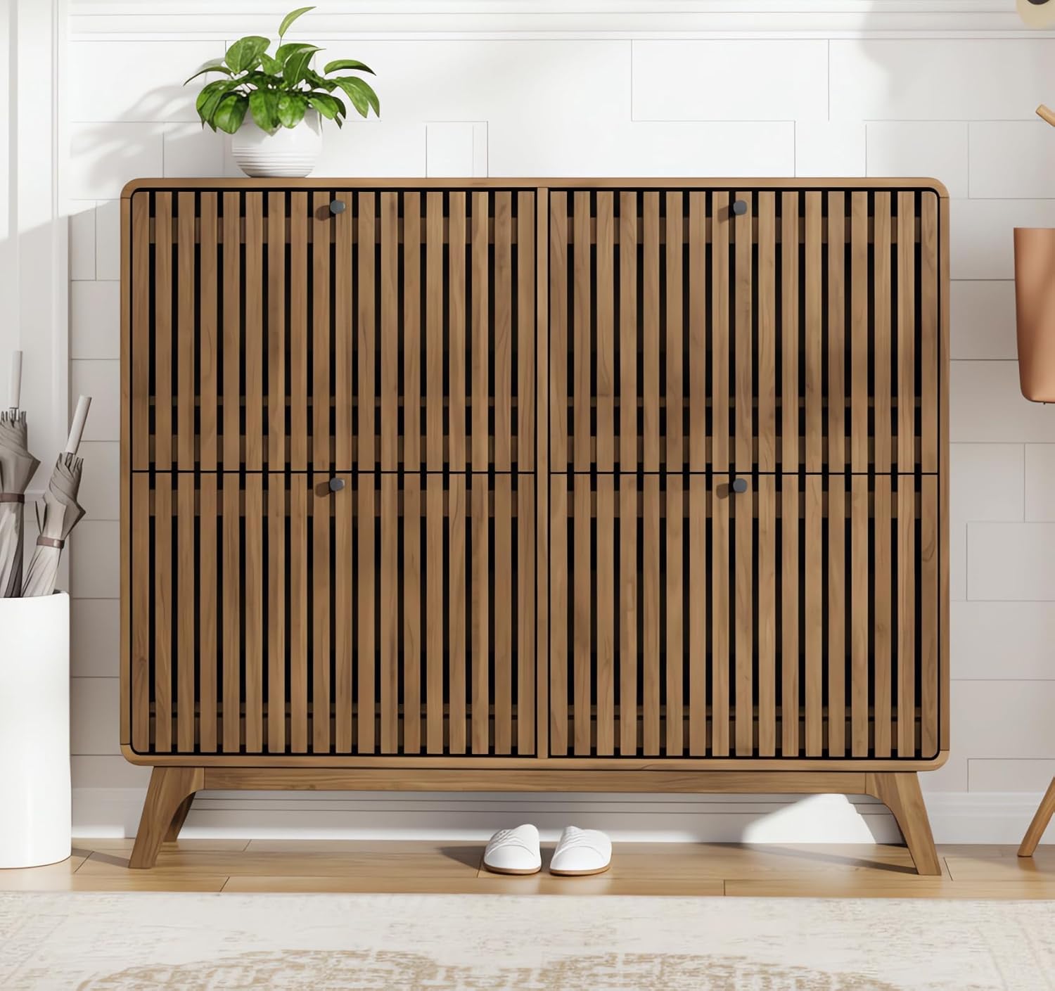 # Grande Scarpiera in Bambù co - Shoe Rack Cabinet Narrow Entryway recensione e prezzo