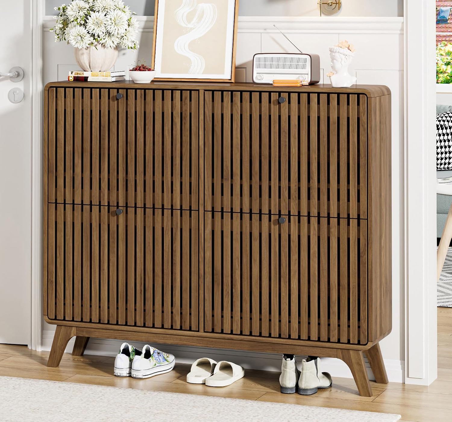 # Grande Scarpiera in Bambù co - Shoe Rack Cabinet Narrow Entryway recensione e prezzo