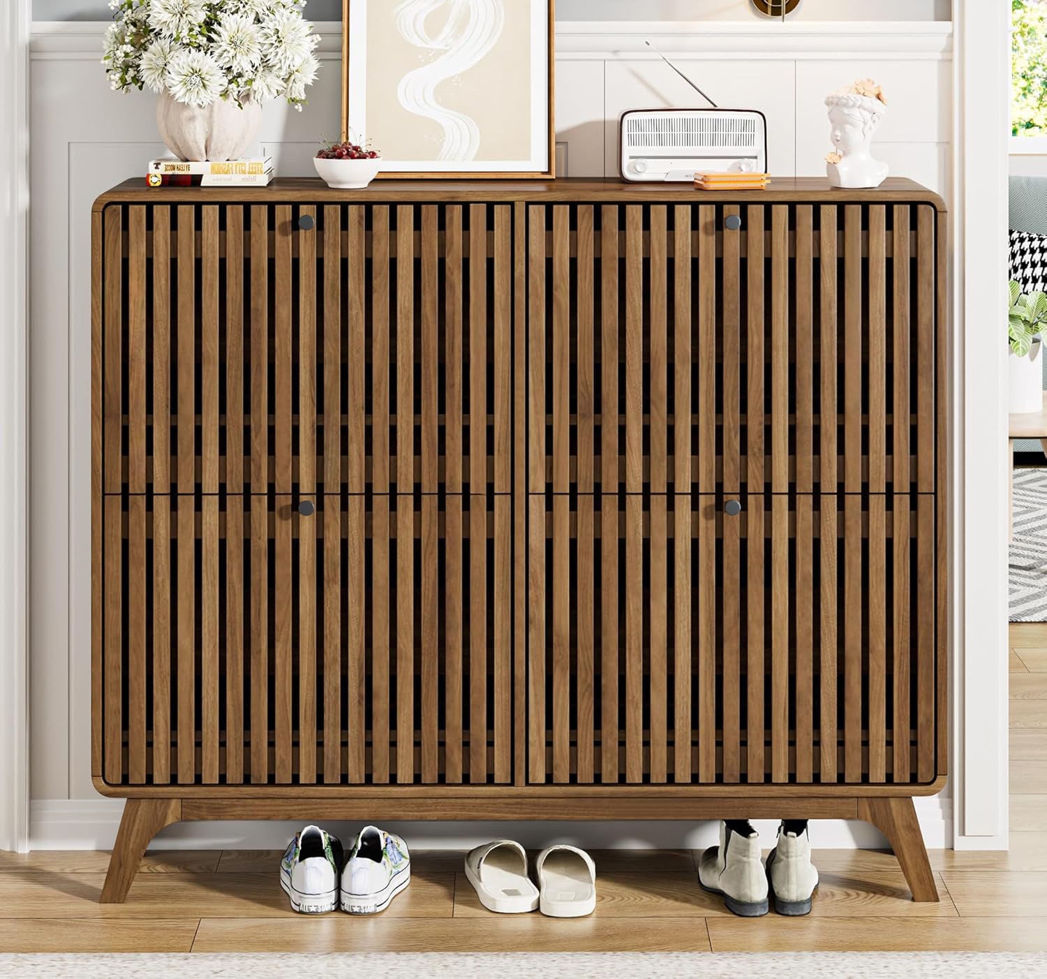 # Grande Scarpiera in Bambù co - Shoe Rack Cabinet Narrow Entryway recensione e prezzo