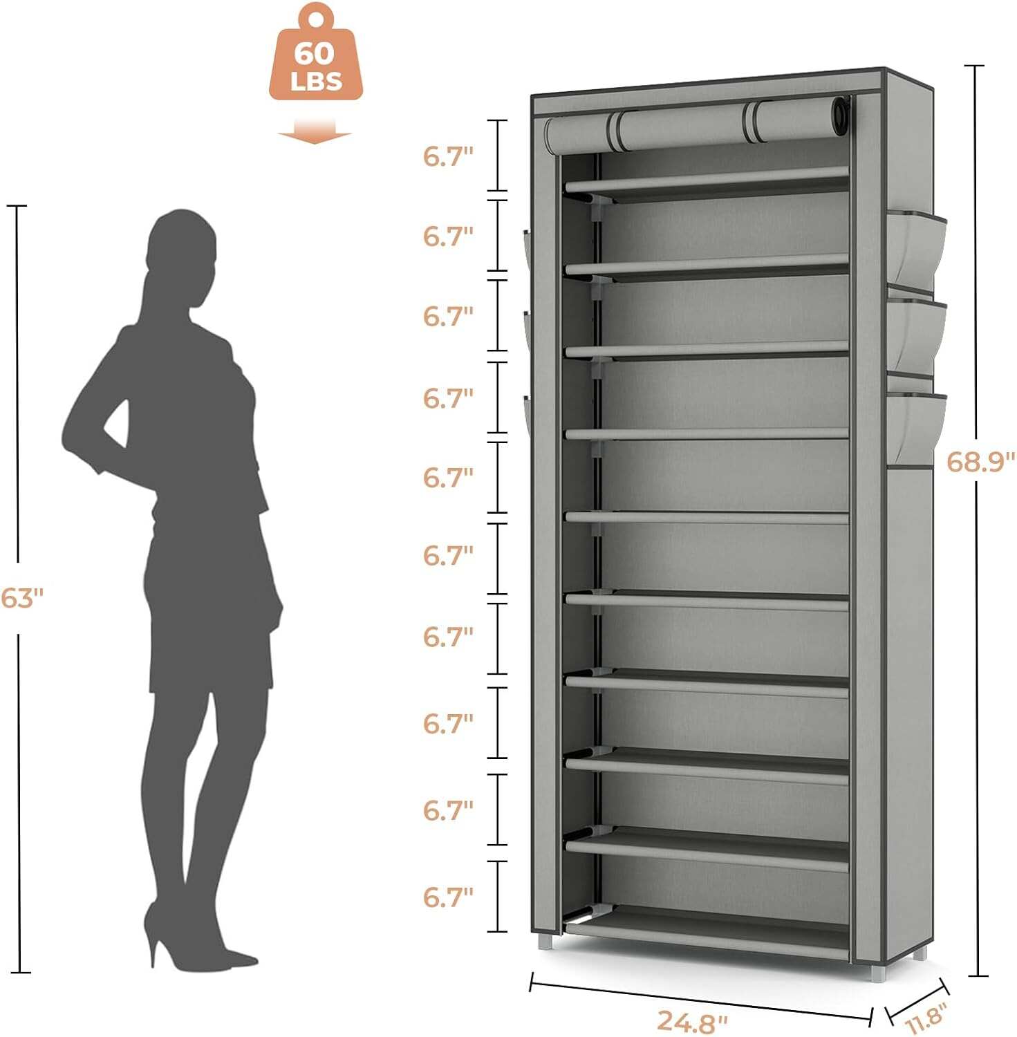 Scarpiera Verticale Stretta, S - Shoe Rack Cabinet Narrow Entryway recensione e prezzo